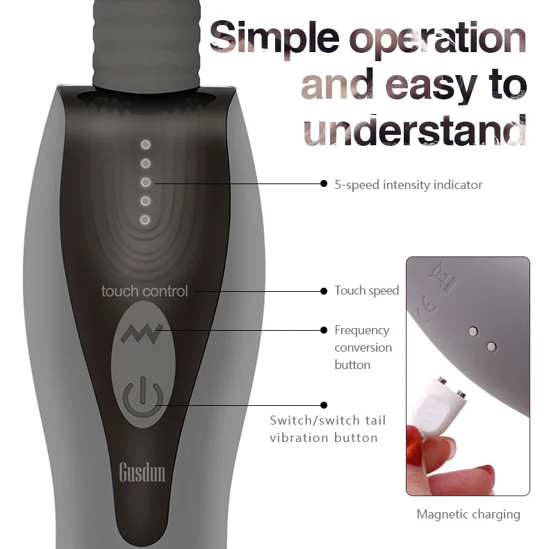5 Kinds Of Frequency Control Powerful Vibrator Sex Machine Double Motor AV Wand Vaginal Pussy Masturbation Sex Toy For Women