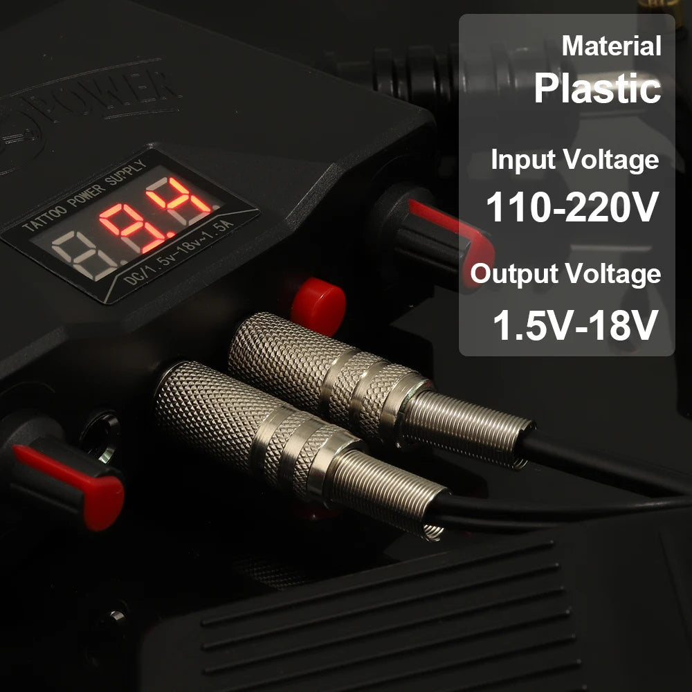 Professional Tattoo Machine Kit Set Rotary Tattoo Pen Kit Power Supply Needle Ink DC Interface Tattoo Gun Makeup Kit Complete