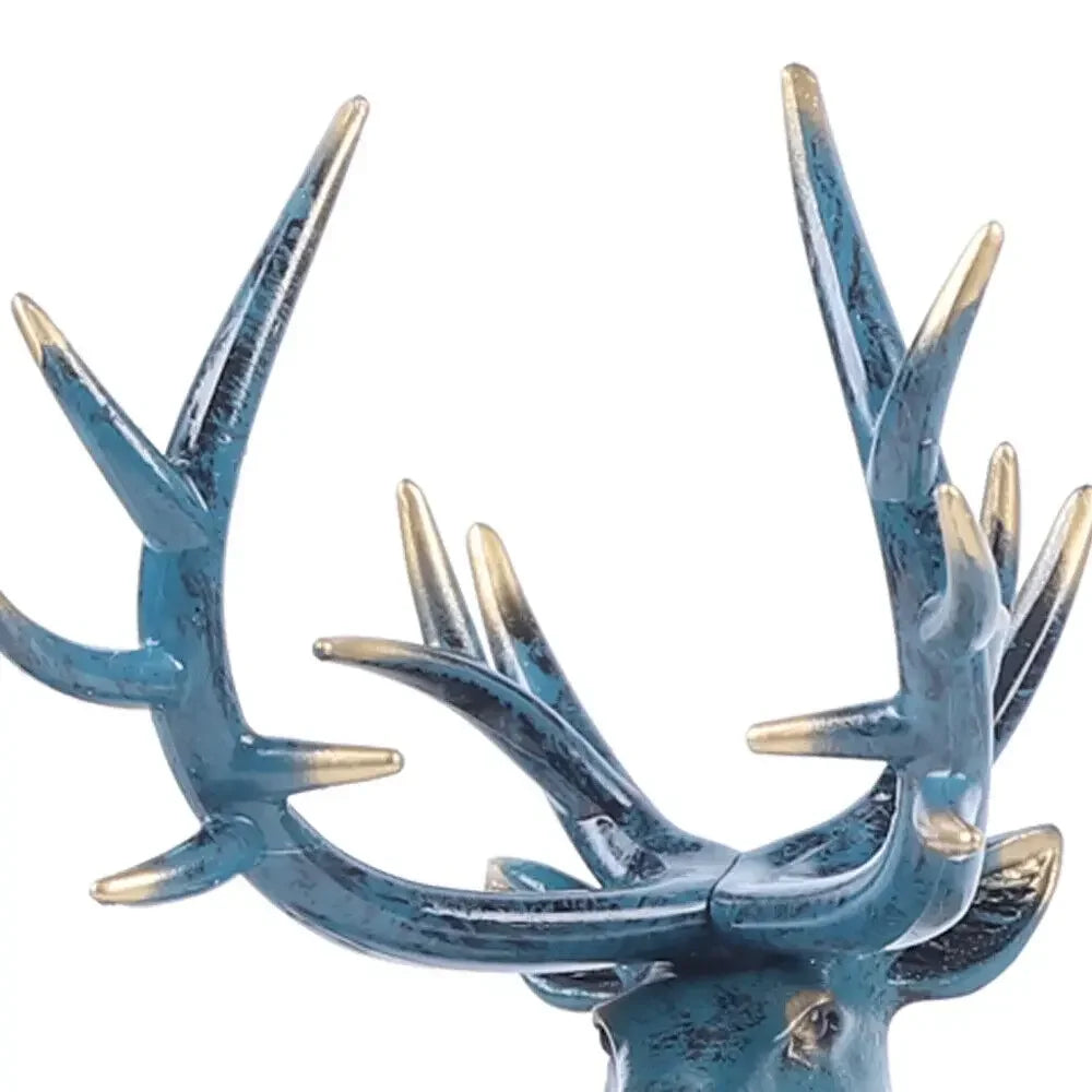 Large Deer Resin Statue Figurine Sculpture Tabletop Home Office Art Decoration