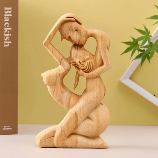 Romantic Creative Decoration for Valentine's Day, Timeless Lovely Couple's Kiss, Wooden Crafts,