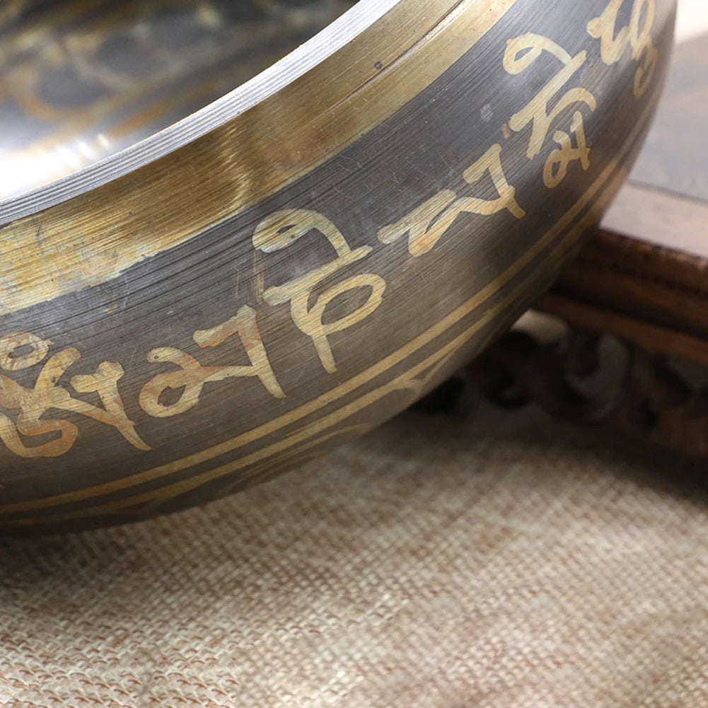 Tibetan Chime Singing Bowl Striker Handmade Buddha Yoga Meditation Sound Yoga Meditation Healing Copper Singing Bowl