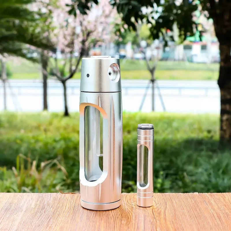 Portable Mini Dry Burning Tobacco Pipe Aluminum Alloy&Glass Hookah Smoking Accessories Gifts