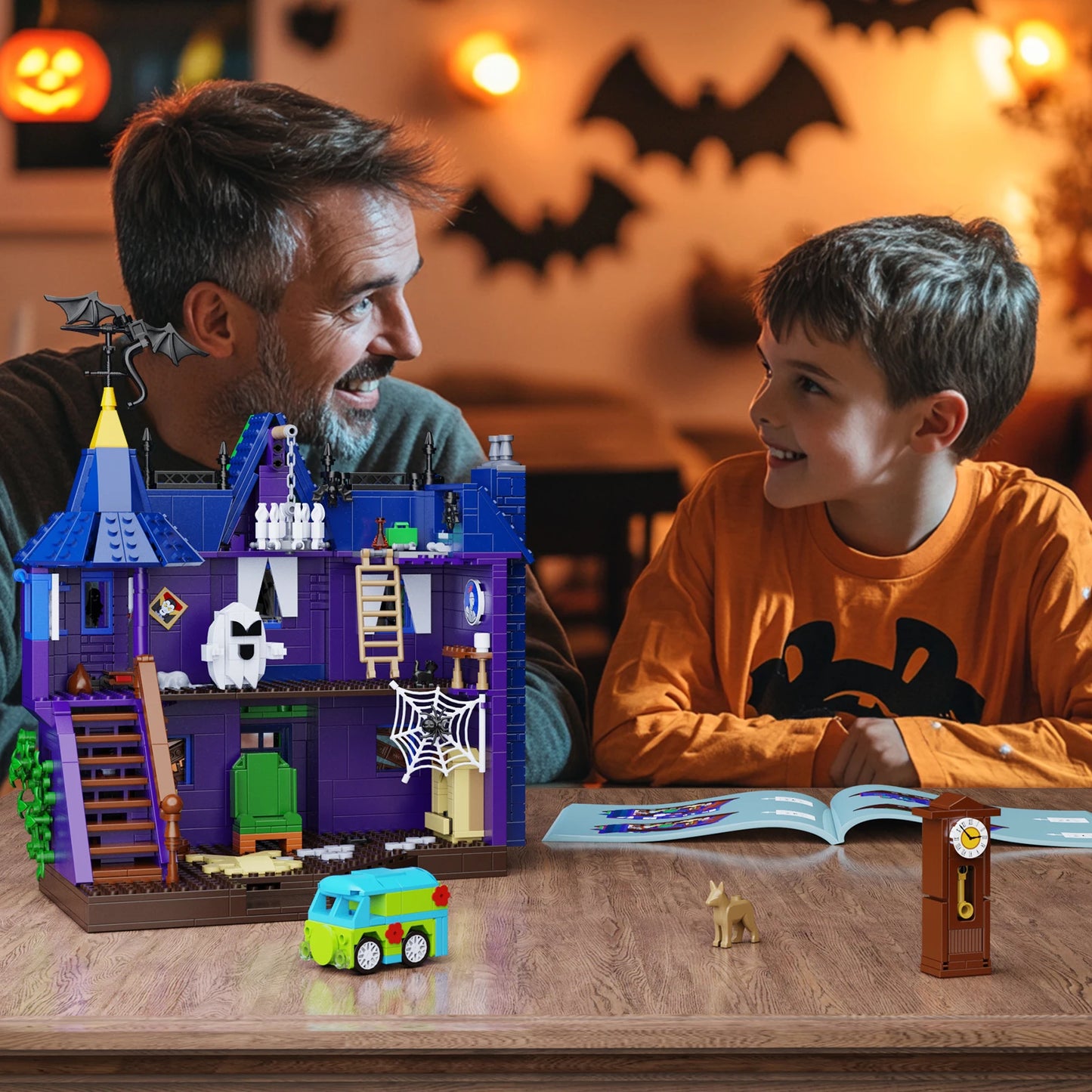 BuildMOC Mystery Mansion Building Blocks Set Scoo Movie Haunted House Bricks Toys Boys and Girls Gifts(1461 Pcs)
