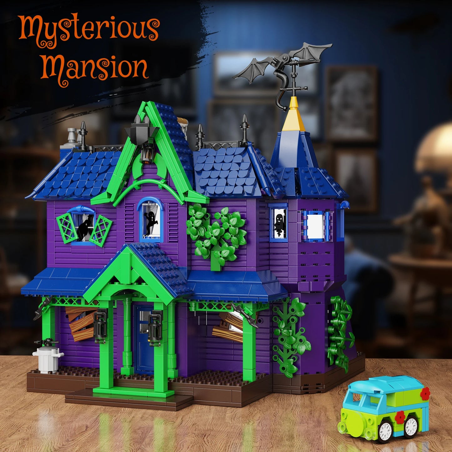 BuildMOC Mystery Mansion Building Blocks Set Scoo Movie Haunted House Bricks Toys Boys and Girls Gifts(1461 Pcs)