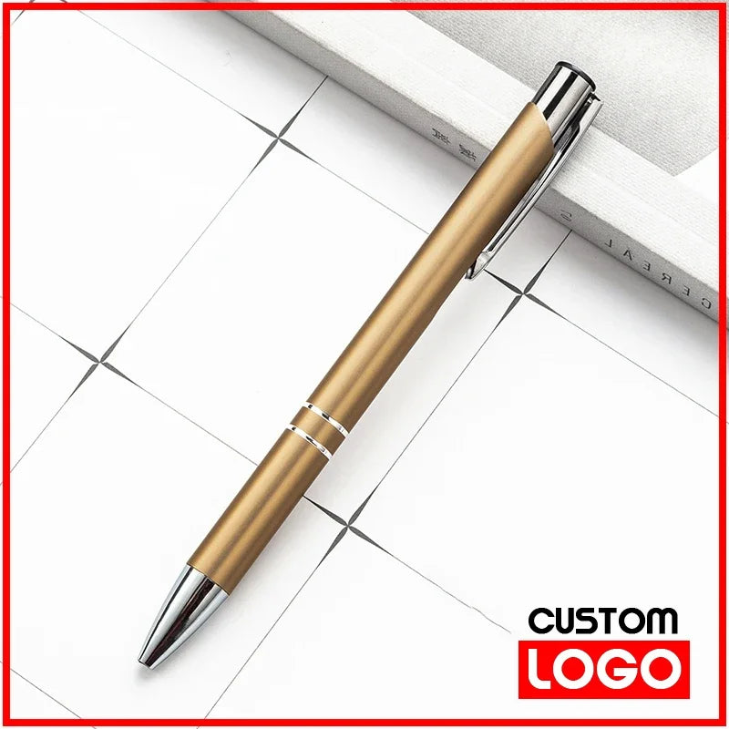 20-200 Pens Wholesale Hot Sell Custom Ballopint Pen Metal Ball Pen Support Print Logo Advertising Personalized Pen Advertising