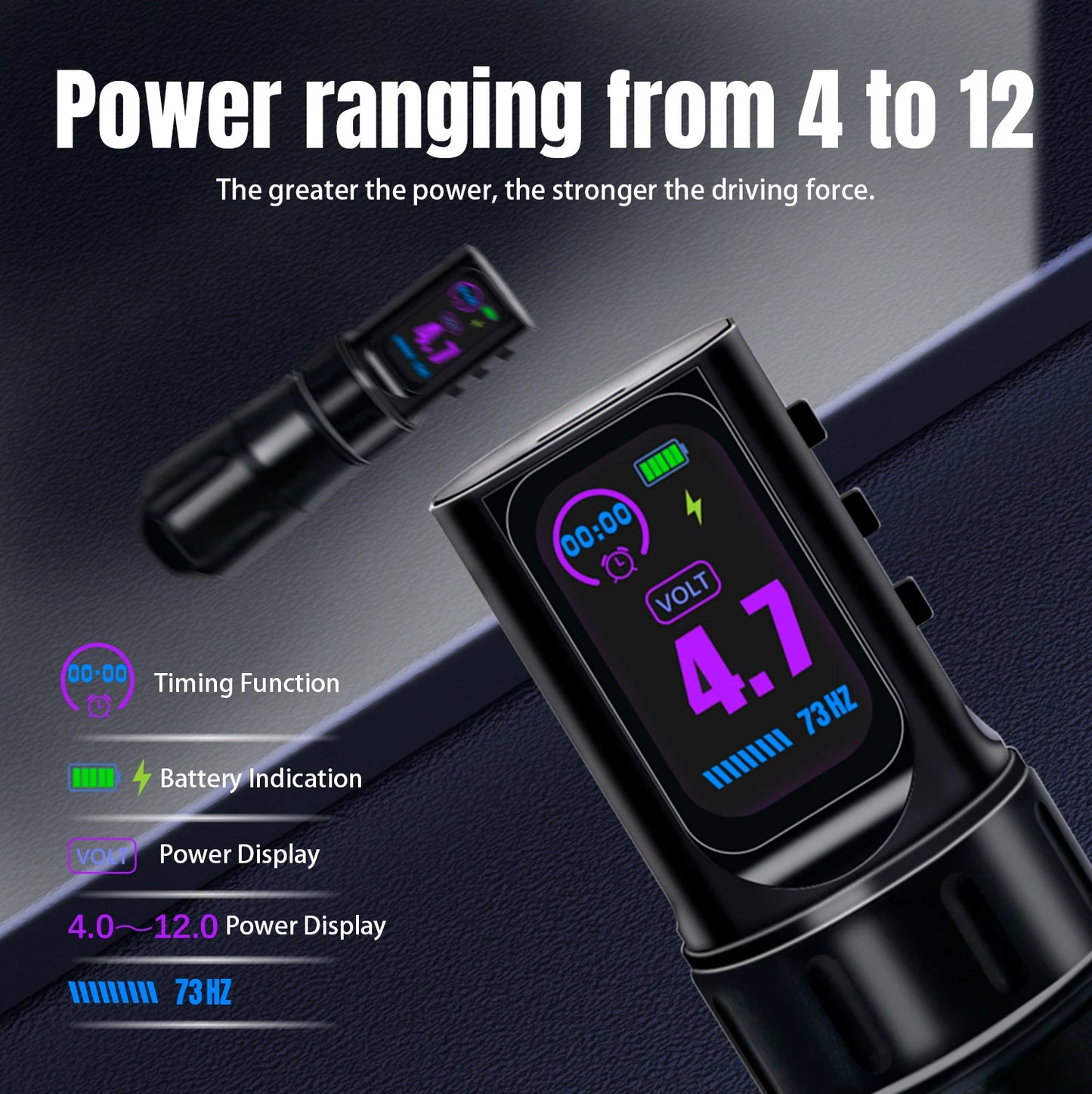 Wireless Tattoo Pen Tattoo Machine Dual Mode Direct Drive OLED Screen Timing Function Battery 1800mAh Suitable tattoo artists