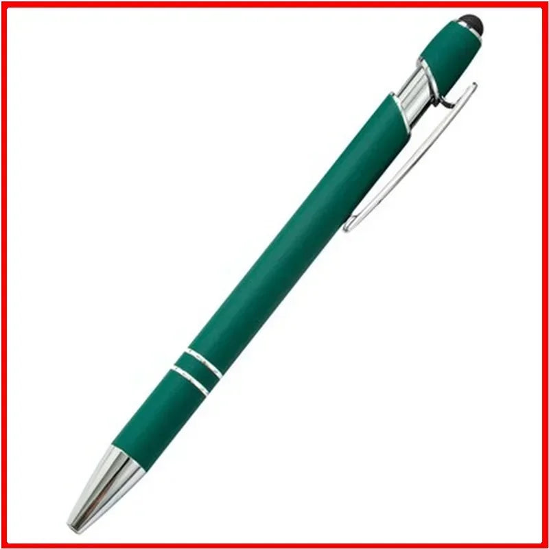 50pcs Light Metal Ballpoint Pen Touch Screen Pen Office School Advertising Pen Custom Logo Text Engraving Laser Engraving