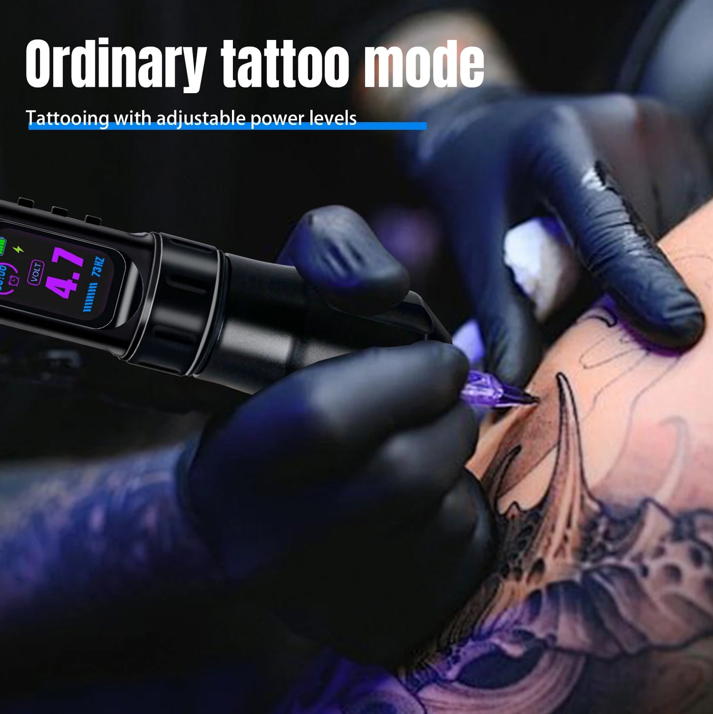 Wireless Tattoo Pen Tattoo Machine Dual Mode Direct Drive OLED Screen Timing Function Battery 1800mAh Suitable tattoo artists