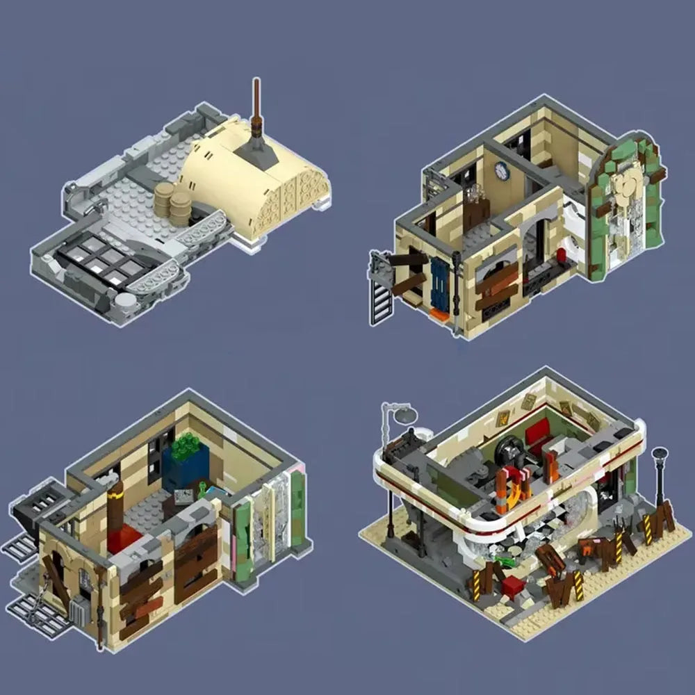 Creator Expert Downtown Diner Restaurant Doomsday Series MOC 89101 Architecture Bricks Model Blocks Building set Toy Gift