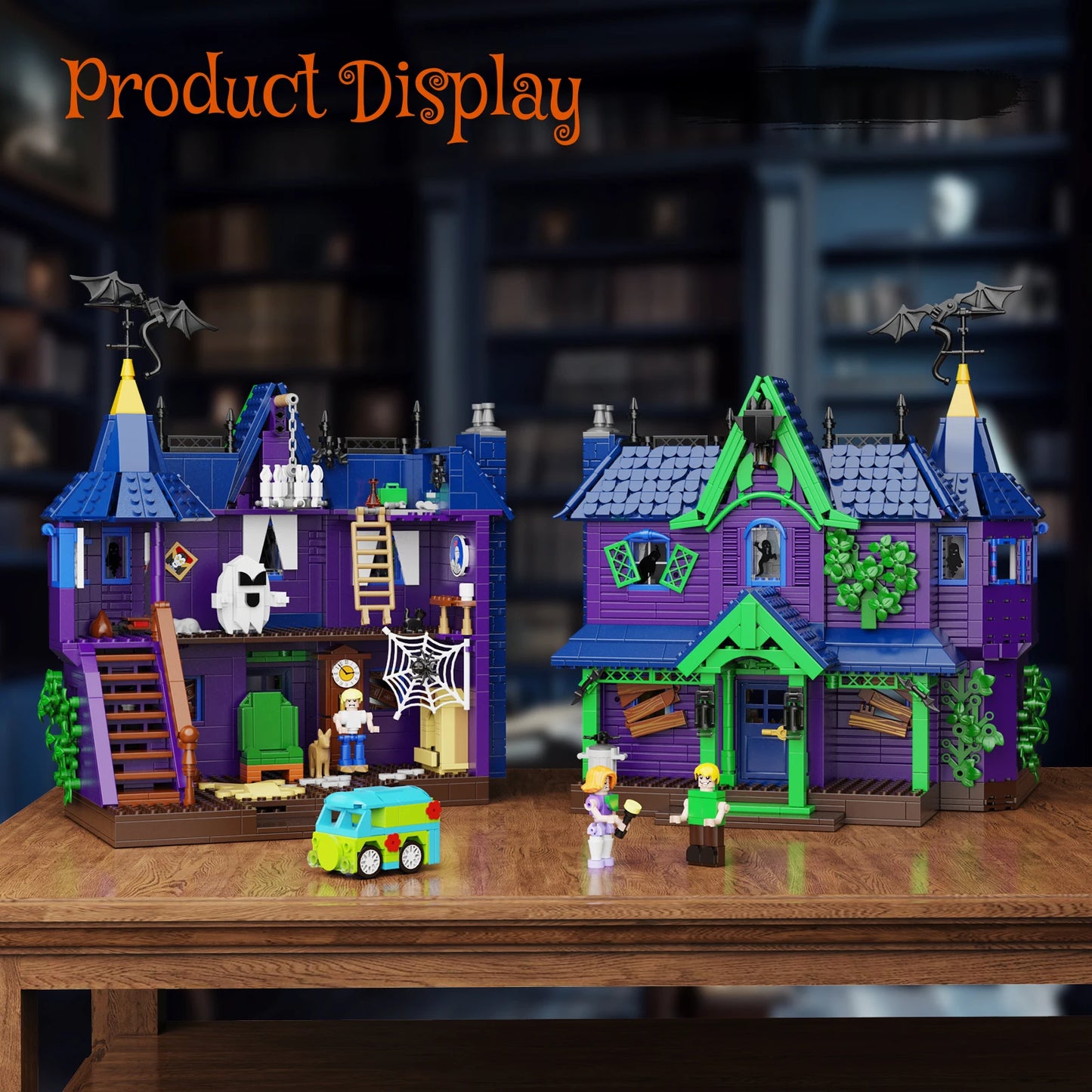 BuildMOC Mystery Mansion Building Blocks Set Scoo Movie Haunted House Bricks Toys Boys and Girls Gifts(1461 Pcs)