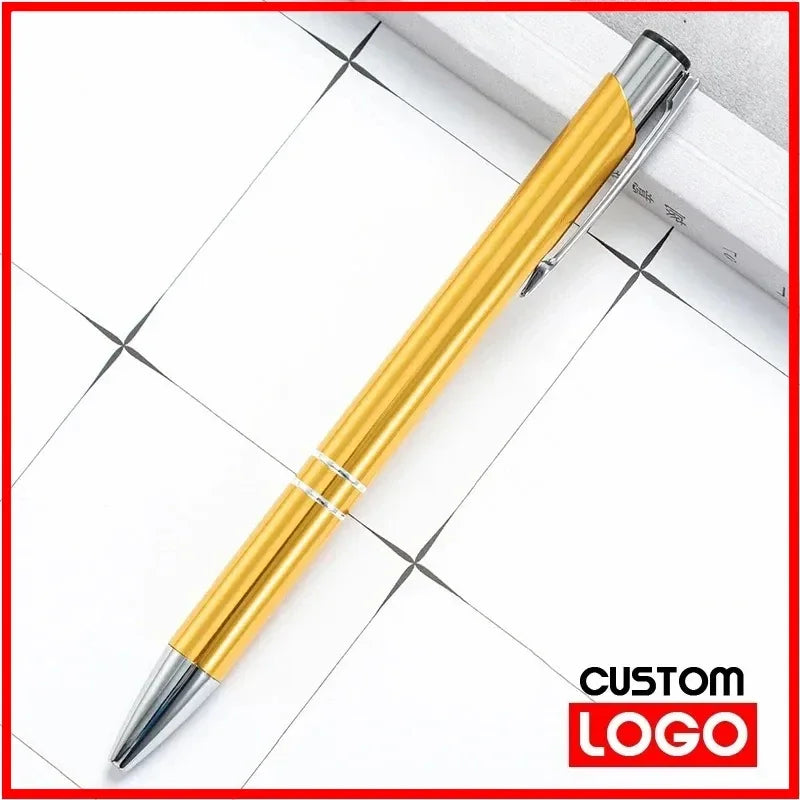20-200 Pens Wholesale Hot Sell Custom Ballopint Pen Metal Ball Pen Support Print Logo Advertising Personalized Pen Advertising