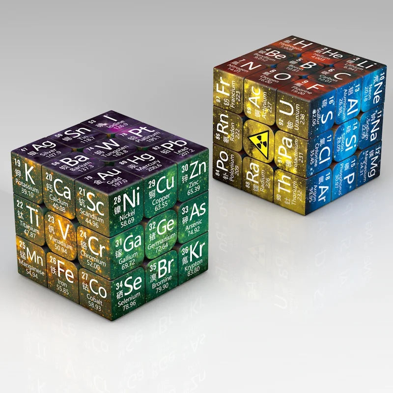 3x3x3 Magic Puzzle Cube Math Chemistry Element Cube Children's Gifts Educational Toys