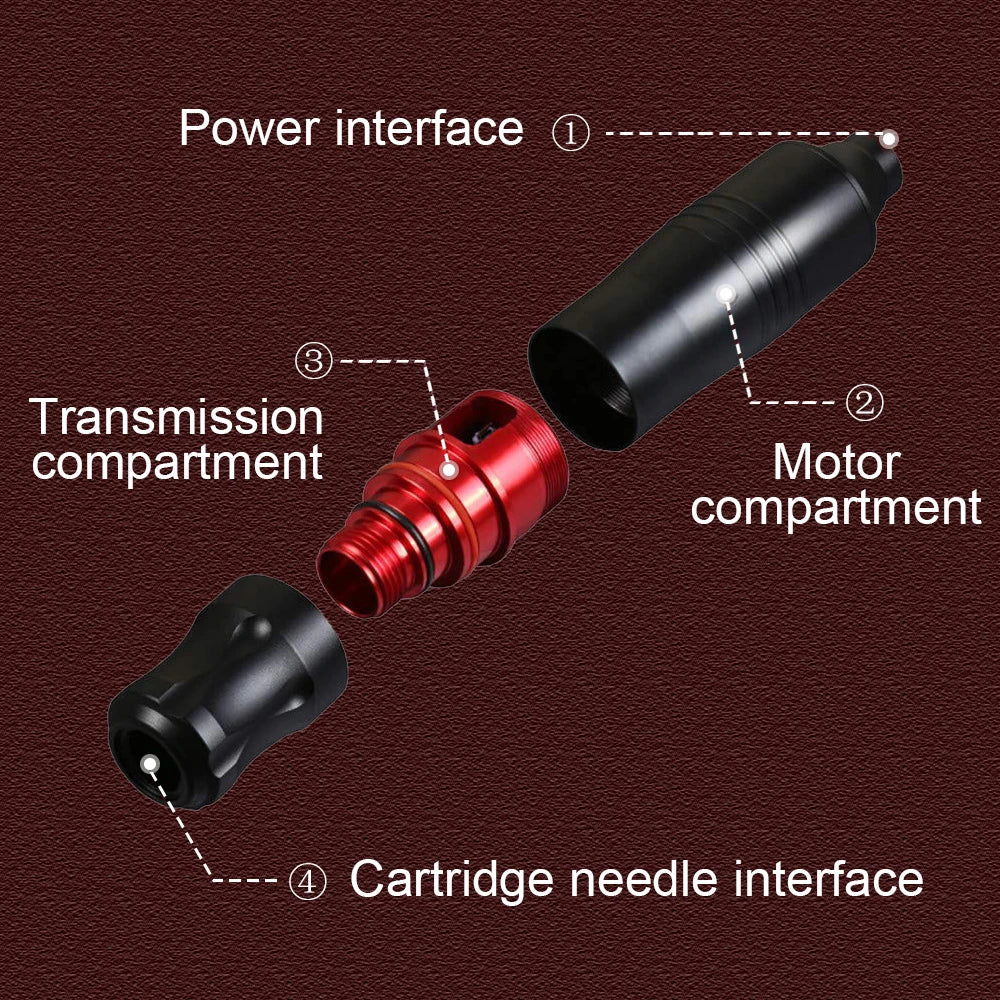 Professional Tattoo Machine Kit Set Rotary Tattoo Pen Kit Power Supply Needle Ink DC Interface Tattoo Gun Makeup Kit Complete