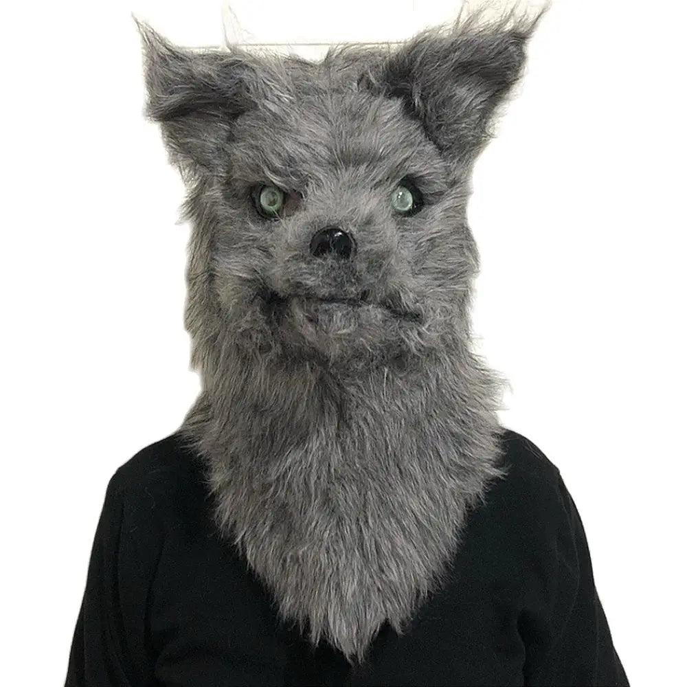 Fox Head Mask Can Open Mouth Halloween Cosplay Costume Animal Mask Make-up Dance Cute