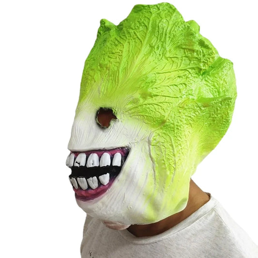 Cabbage Latex Mask Full Face Cabbage Headgear Funny Props Game Party Supplies Masques