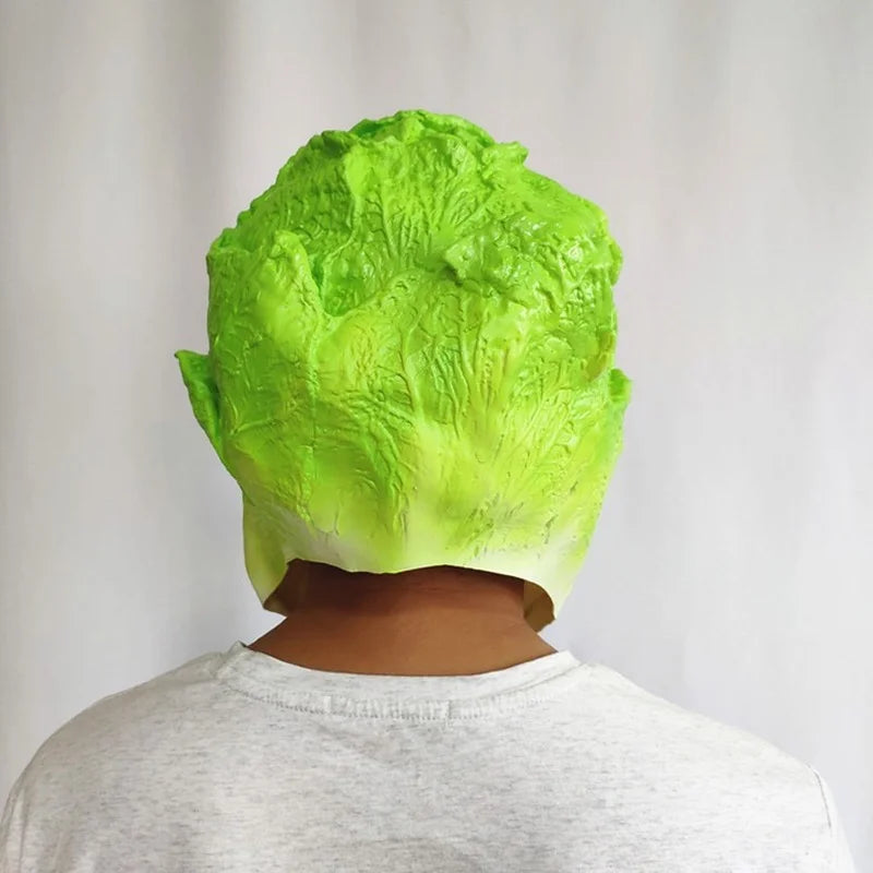 Cabbage Latex Mask Full Face Cabbage Headgear Funny Props Game Party Supplies Masques