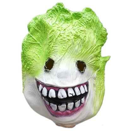 Cabbage Latex Mask Full Face Cabbage Headgear Funny Props Game Party Supplies Masques