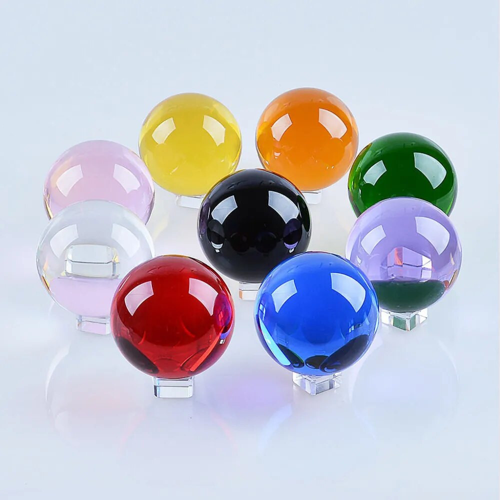 50mm Crystal Ball Crystal Stand Natural Quartz, Healing Quoted Sphere 50mm