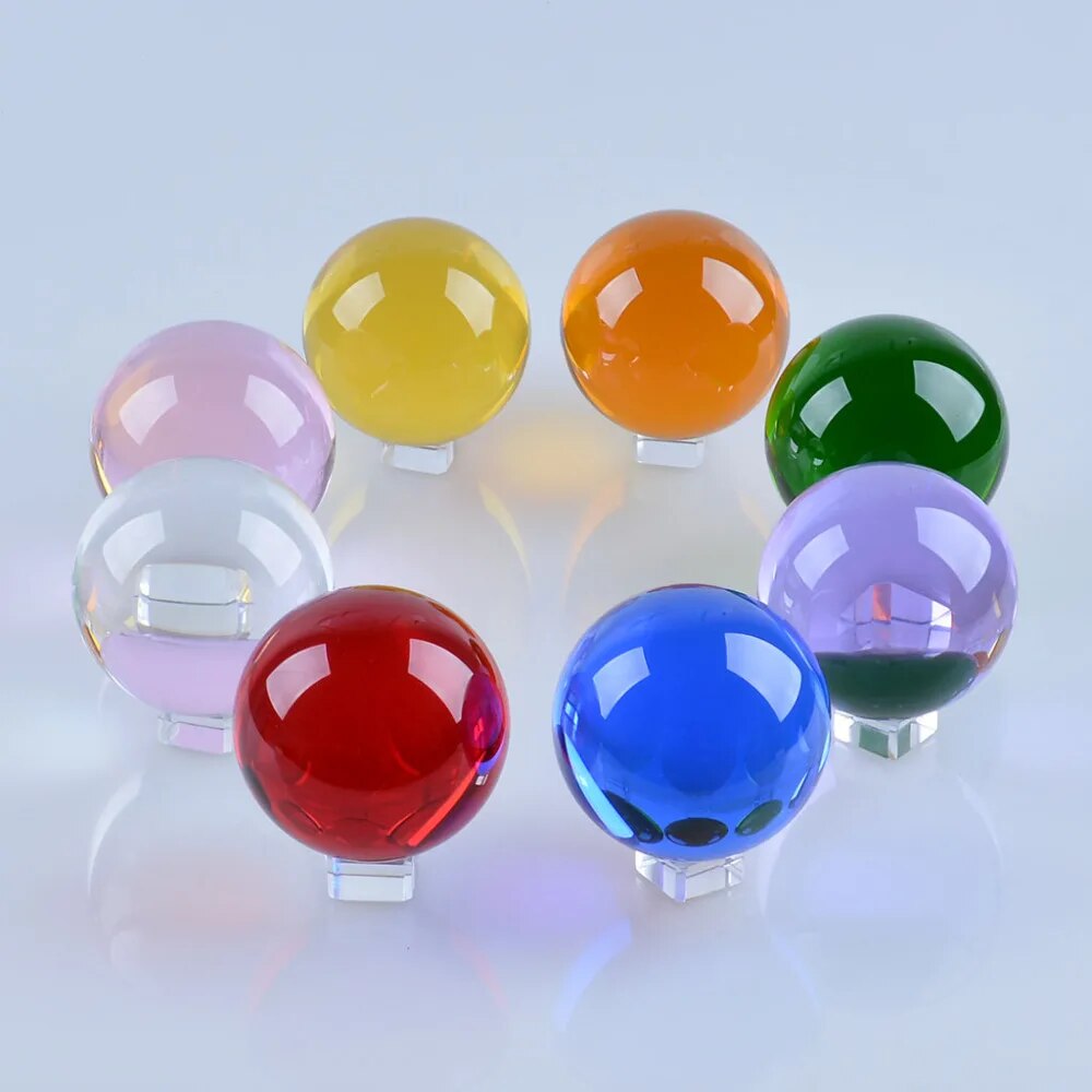 50mm Crystal Ball Crystal Stand Natural Quartz, Healing Quoted Sphere 50mm