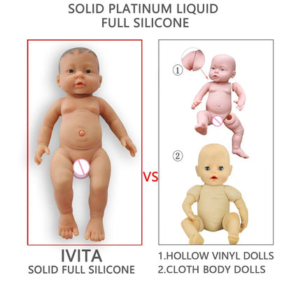 41cm 2000g Full Body Silicone Reborn Baby Girl, Realistic Preemie