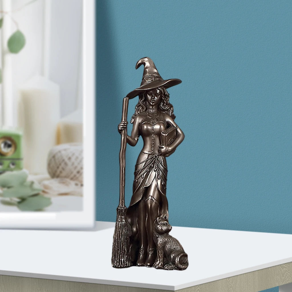 Nordic Witch Statue Sculpture Goddess Figurines Witch Figurines Collectibles Sorceress