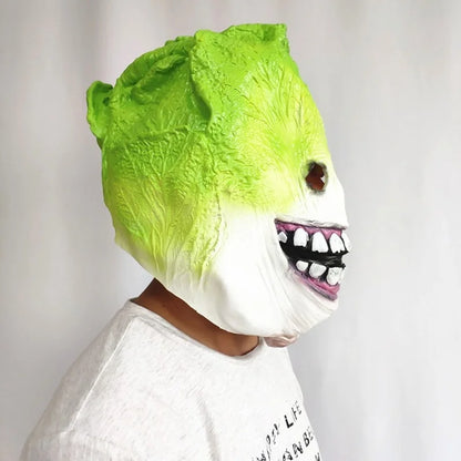 Cabbage Latex Mask Full Face Cabbage Headgear Funny Props Game Party Supplies Masques