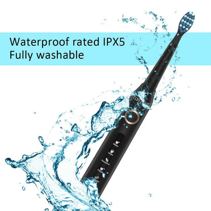 Fairywill Sonic Electric Toothbrush Ultra Fast USB Charger Waterproof IPX7 5-Mode Fairywill FW-507 with 3 Brush Head