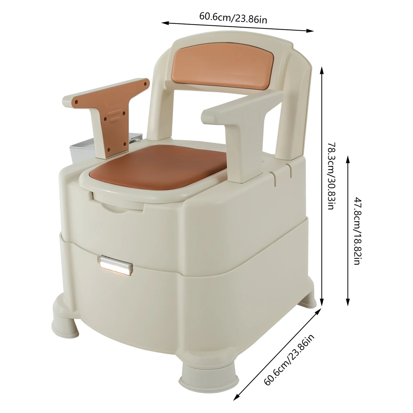 Toilet With Sensor Night Light,bedside Toilet With Maximum Load 200kg, Portable Toilet