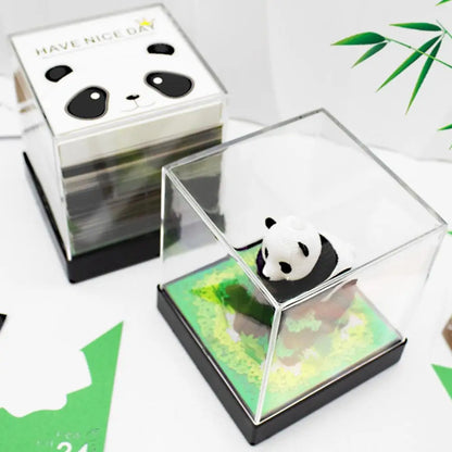 3D Panda 2024 Calendar Memo Pad Creative Desk Calendar Decoration Memo Pad