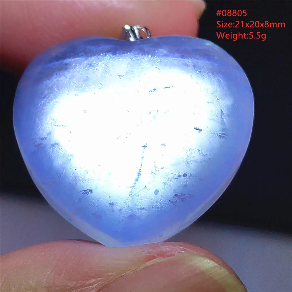 Natural Moonstone Blue Light Water Drop Pendant Necklace Bead Women Men Moonstone Oval Fashion India Jewelry AAAA