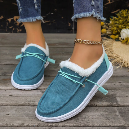 2023 Fur Casual Flats Cotton Boots Winter New Sport Platform Fashion Work Shoes Women Winter