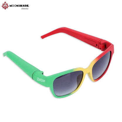 MOONSHADE Sunglasses Hidden Horn Tube Storage Removable Rolling Paper Glasses Holder Cigarette