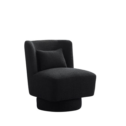 23.6"W Swivel Accent Chair&Comfy Boucle Accent Sofa Chair for Living Room 360°