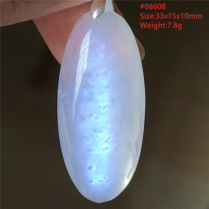 Natural Moonstone Blue Light Water Drop Pendant Necklace Bead Women Men Moonstone Oval Fashion India Jewelry AAAA