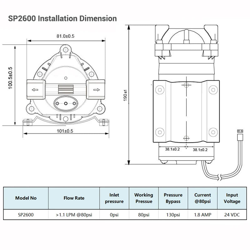 Coronwater 100 Gpd Self Priming RO Water Booster Pump in Reverse Osmosis