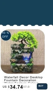 Desktop Fountain With Fish Tank Bedroom Decoration
