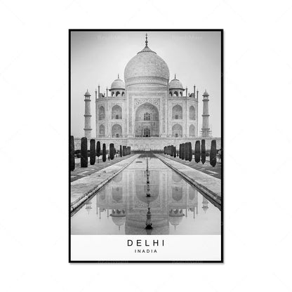 Delhi city printing picture poster printing minimalist home Delhi India poster wall decoration gift