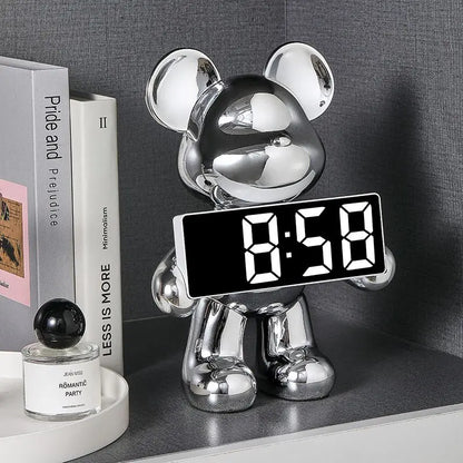 Light Luxury Creative Violent Bear Clock Ornament Entrance Living Room Decoration Wine Cabinet