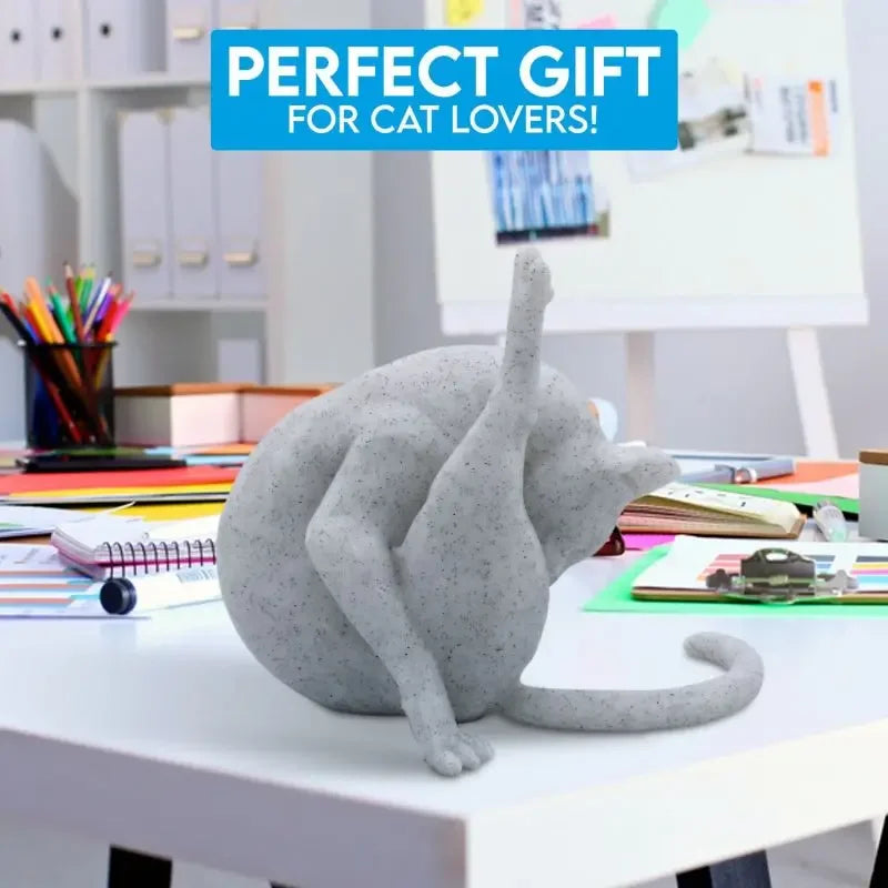 Funny Cat Figurine No Shame Cat Sculpture Gift For Cat Lovers A Cat Butt Gift Funny Cat Statue