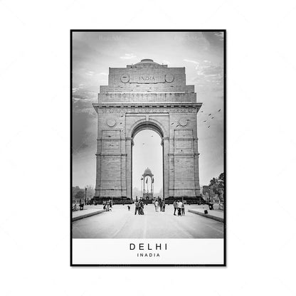 Delhi city printing picture poster printing minimalist home Delhi India poster wall decoration gift