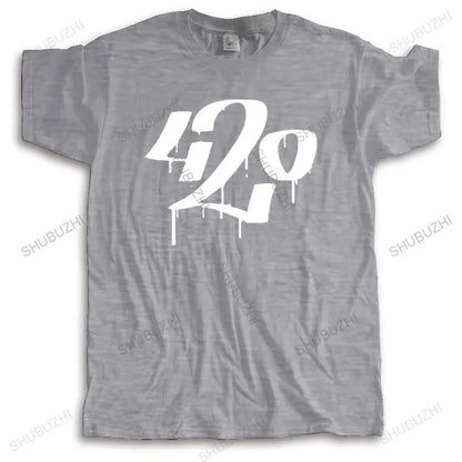 420 Weed Pot Mary Jane Joint Bong Blunt Shirt T shirt  Cotton Brand Clothing Tops Tees Simple