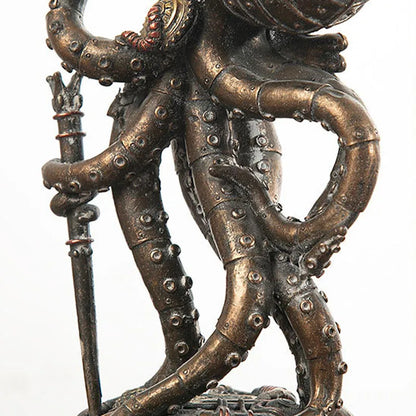 NORTHEUINS Resin Steampunk Cthulhu Mechanical Traveler Octopus Figurines Giant Kraken Marauder