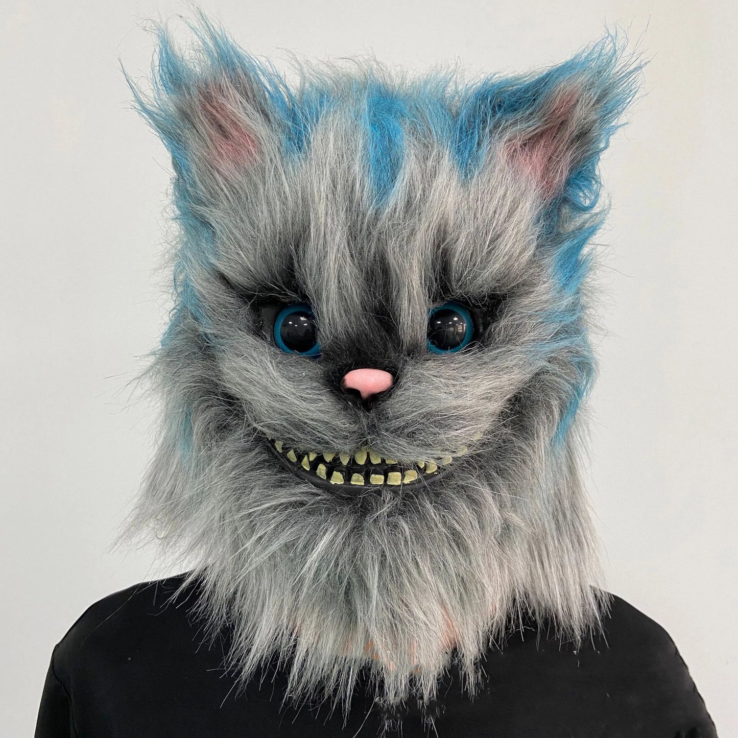 Anime Cheshire Cat Cosplay Mask Costume Latex Helmet Animal funny Halloween Christmas