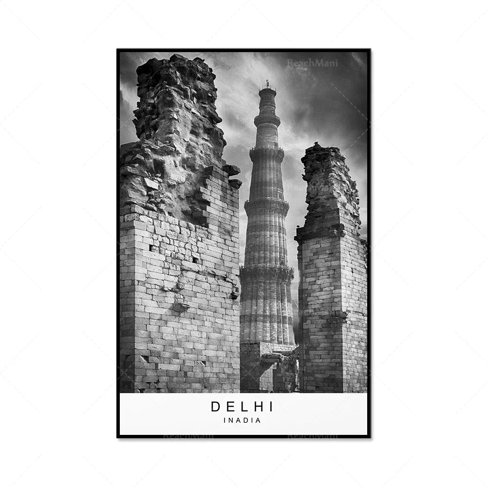 Delhi city printing picture poster printing minimalist home Delhi India poster wall decoration gift