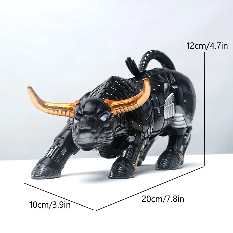 Vilead 20cm The Miami Bull Model Souvenir Statue Robot Sculpture Office Desk Home Decoration