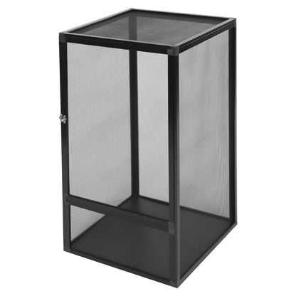 Aluminum Alloy Reptile Vivarium Reptile Screen Cage Enclosure Pet Climbing Container Feeding Box for Crawling Pet Snake Turtle