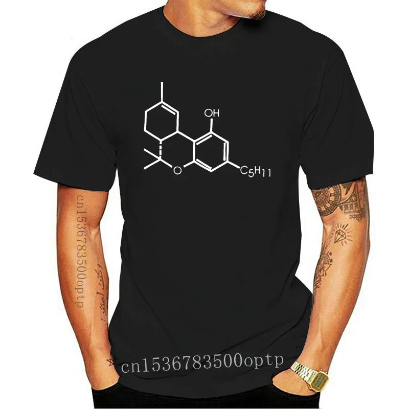 Man Clothing New Branded Tee Shirt Online  THC Chemical Equationplant Smoke 420 Grass Pot T Shirt Mens Hop Design Your Own