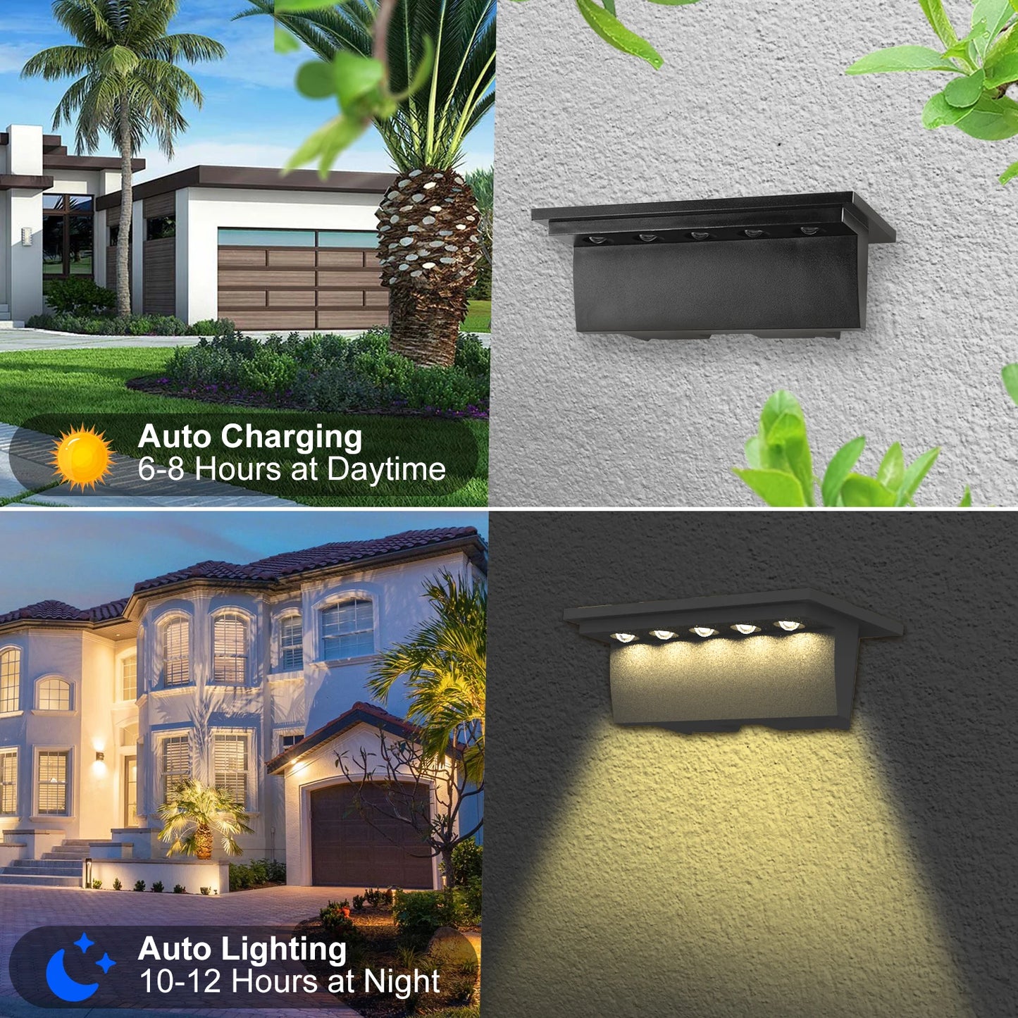 LED Solar Stair Light Path Outdoor Waterproof Wall Lamp Garden Terrace Guardrail Step Light