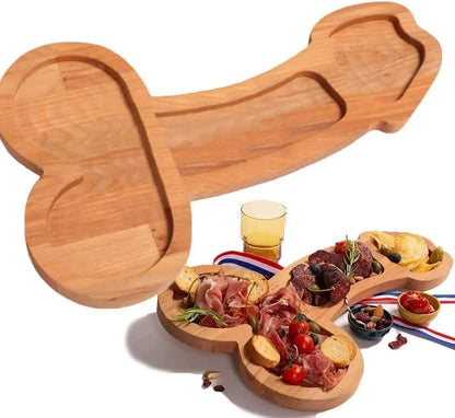 Funny Penis Shape Aperitif Board Novelty Cheese Board Set Unique Wooden Cheese Servers