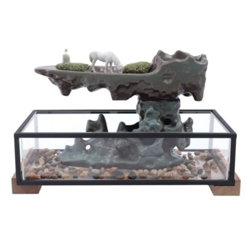 Desktop Fountain With Fish Tank Bedroom Decoration